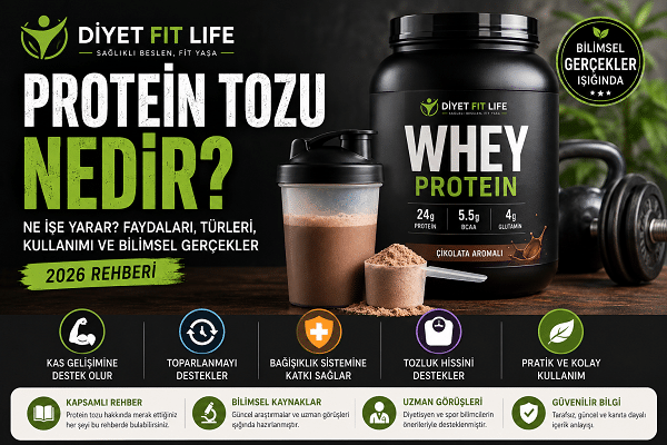 Protein Tozu Nedir? Ne İşe Yarar? Faydaları, Türleri, Kullanımı ve Bilimsel Gerçekler (2026 Rehberi)