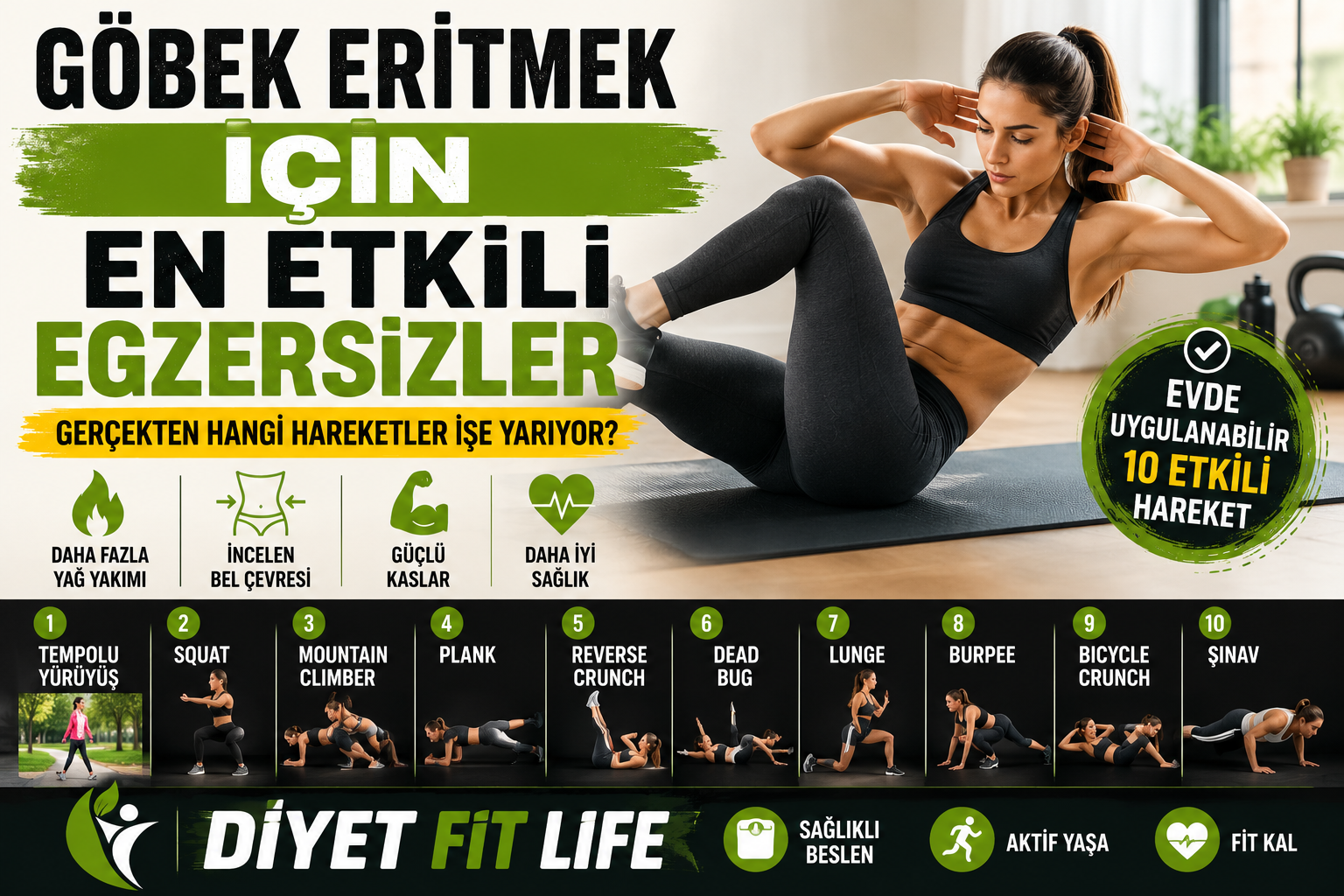 Göbek Eritmek İçin En Etkili Egzersizler: 10 Hareket ve Bilimsel Gerçekler